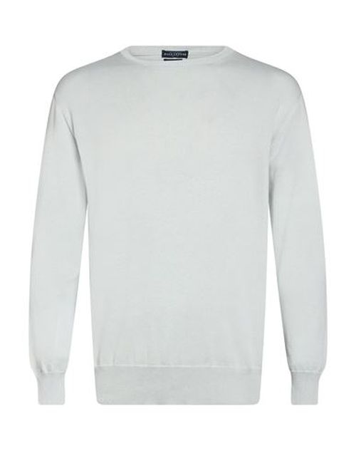 Man Sweater Sky blue Size 42 Cotton