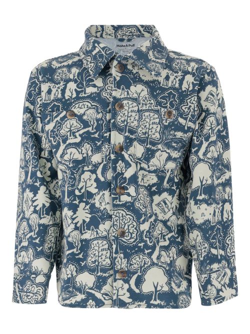 Misha & Puff floral-print cotton shirt - Blue