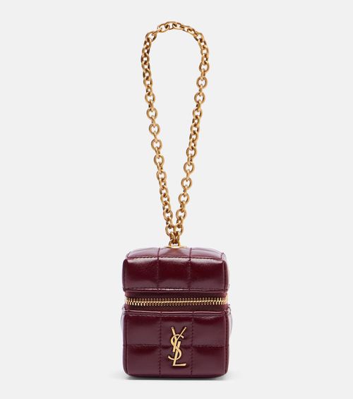 Cassandre Mini leather pouch on chain