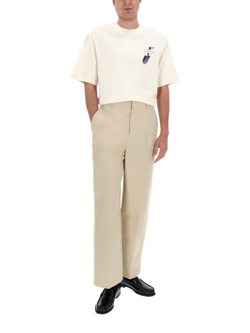 Jacquemus Beige Pastro Trousers In Cotton Canva