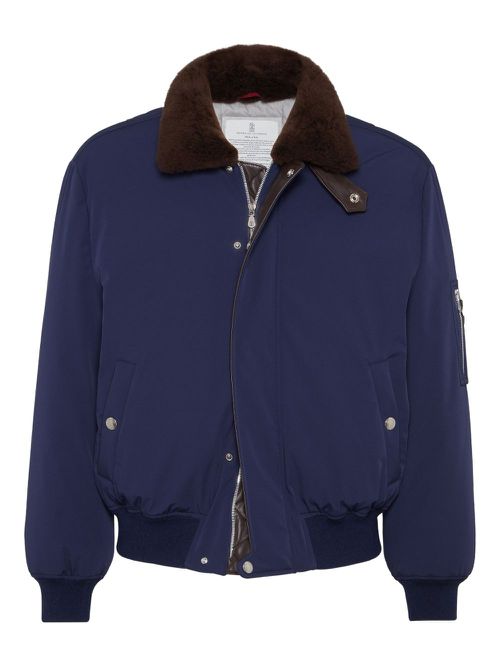 Down bomber jacket - Blue