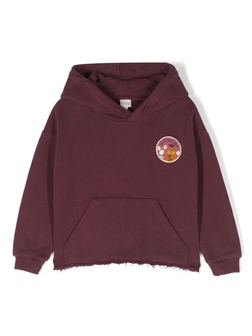 Jacinta logo-appliqué hoodie - Purple