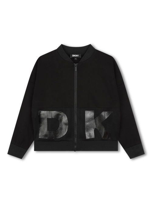 Logo-print bomber jacket - Black