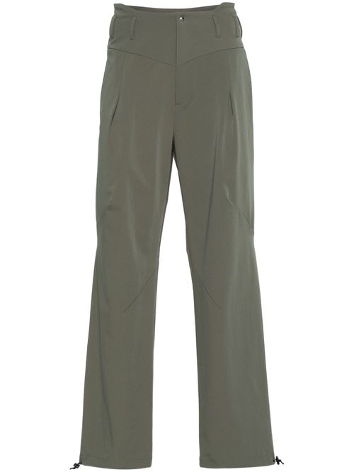 Dart straight-leg trousers - Green