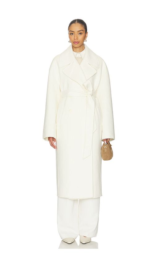 L'Academie Kye Wool Coat in Ivory. - L also in XS, S