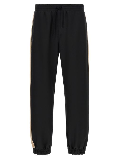 Black Solid Track Pants