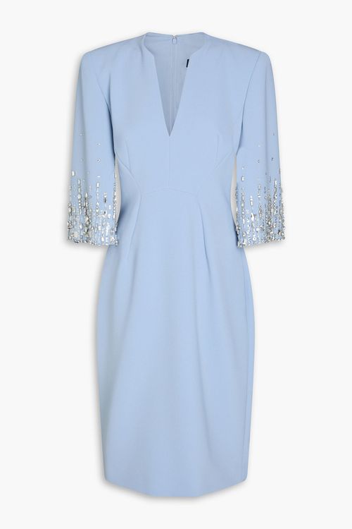 Embellished crepe dress - Blue - UK 8