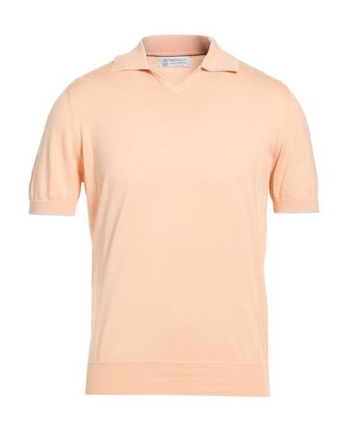 Man Polo shirt Salmon pink Size 38 Cotton