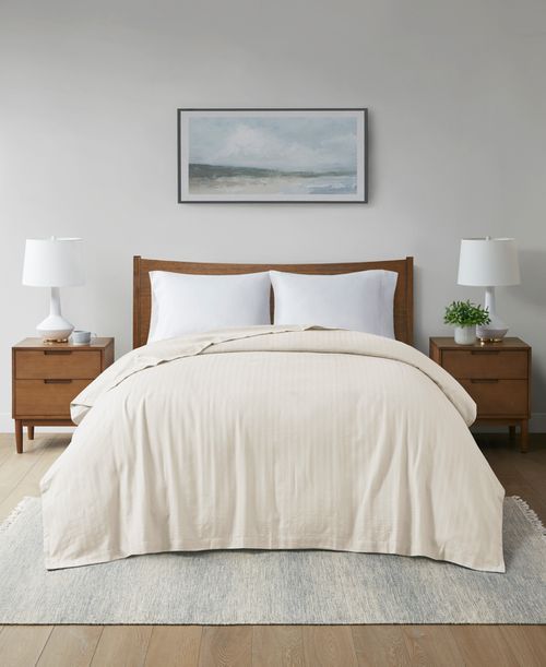 100% Egyptian Cotton Blanket, Twin, Exclusively at Macy's - Ivory