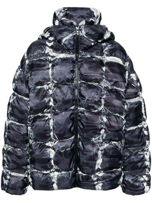 W-claus-camu puffer jacket - Black