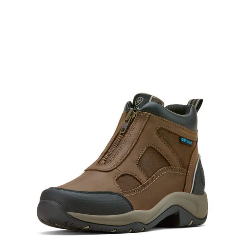 Women's Terrain Zip Waterproof Boots in Palm Brown, B Medium Width