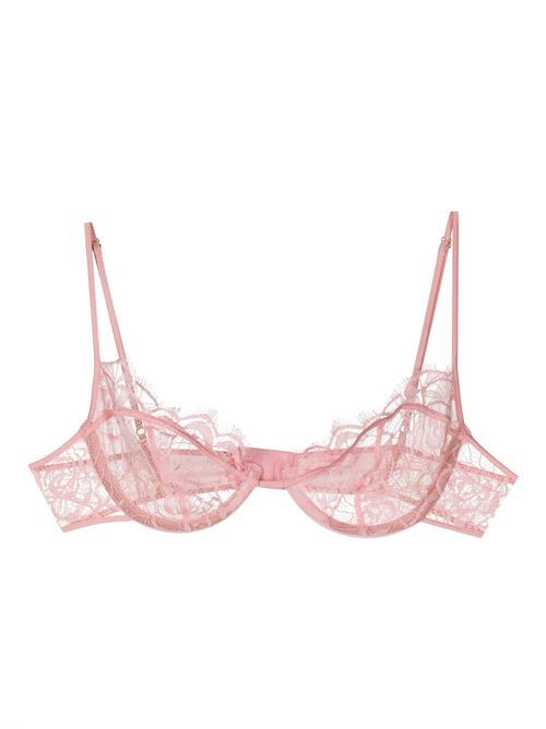 Coquette lace demi-bra - Pink