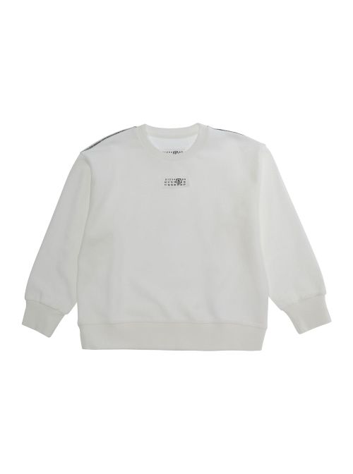 Cotton Round-Neck Sweatshirt — White