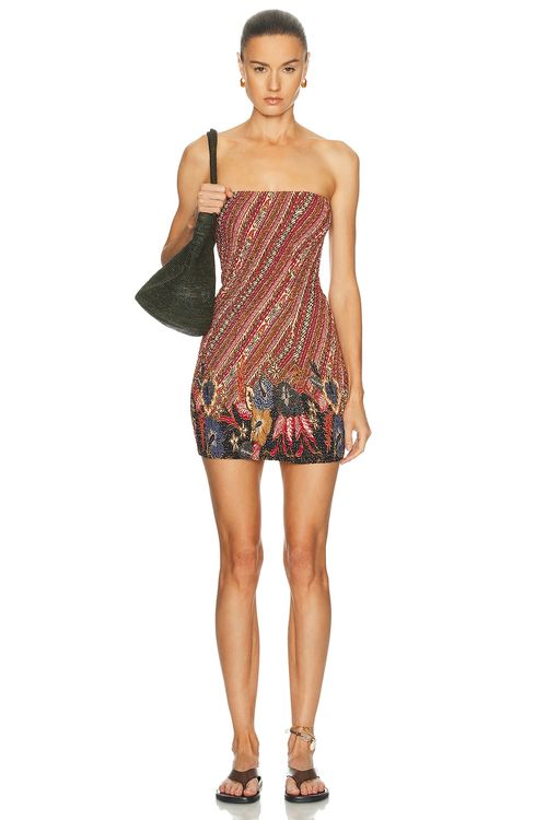 Akoia Swim Garis Batik Dress in Black & Red - Rust. XS also in