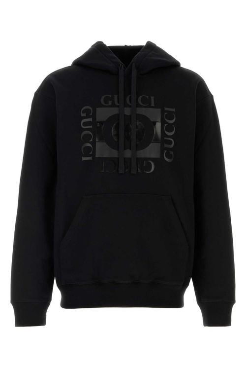 Logo-Printed Cotton Sweatshirt — Black