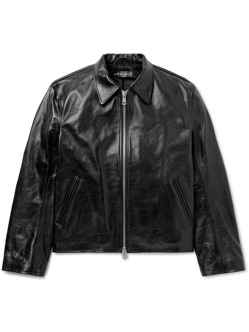Mini Leather Blouson Jacket