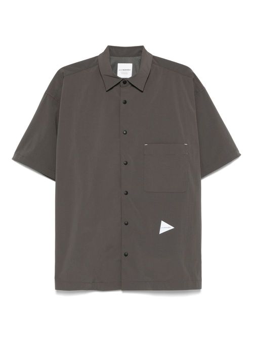 And Wander logo-print shirt - Green