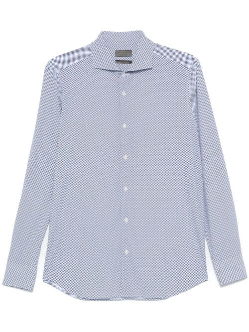 Geometric-print shirt - Blue
