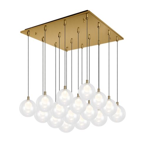 Brushed Gold LED Pendant from the Bolla Collection