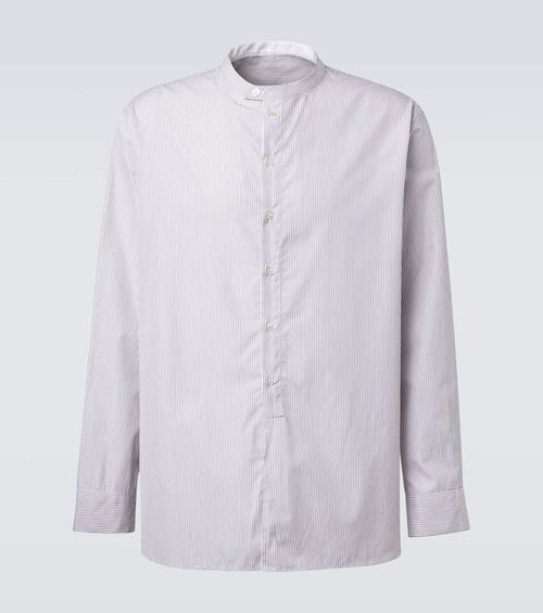 X Aaron Levine Nick striped cotton shirt