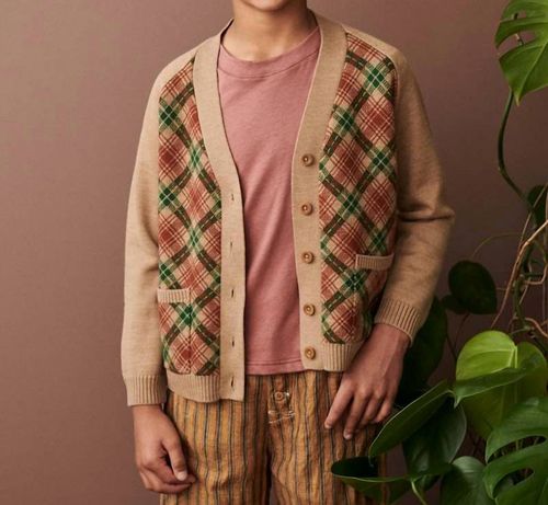 Bailey V-Neck Cardigan In Camel