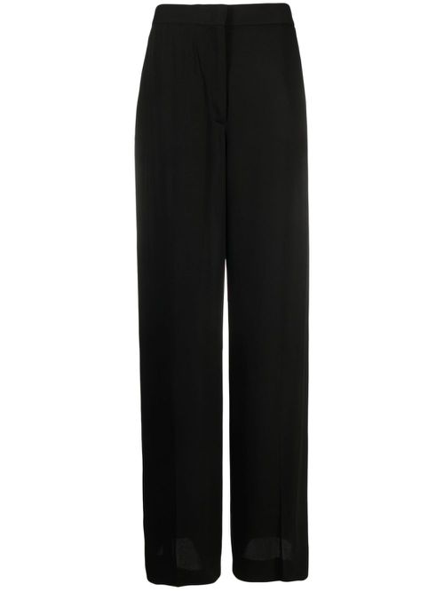High-waisted palazzo trousers - Black