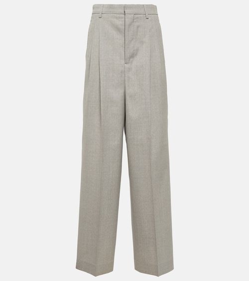 High-rise wool wide-leg pants