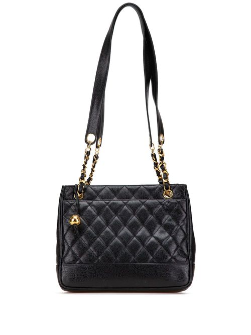 1991-1994 Quilted Caviar Chain tote bag - Black
