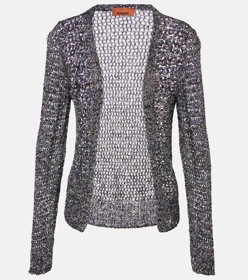 Sequined lamé cardigan