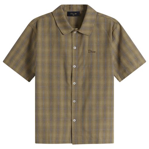 Men's Plaid Short Sleeve Shirt Brown