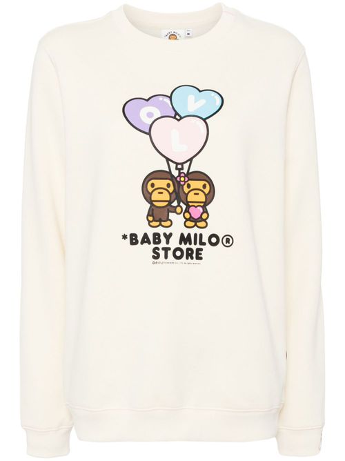 Baby Milo crew neck sweatshirt - Neutrals