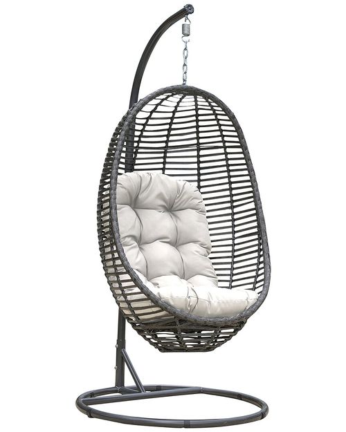 Graphite 2pc Hanging Chair with Cushion