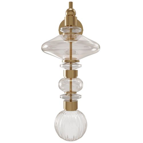 Aged Brass LED Wall Sconce from the Avra Collection