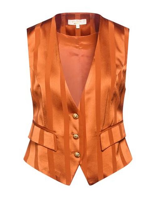 Woman Tailored Vest Orange Size 4 Viscose