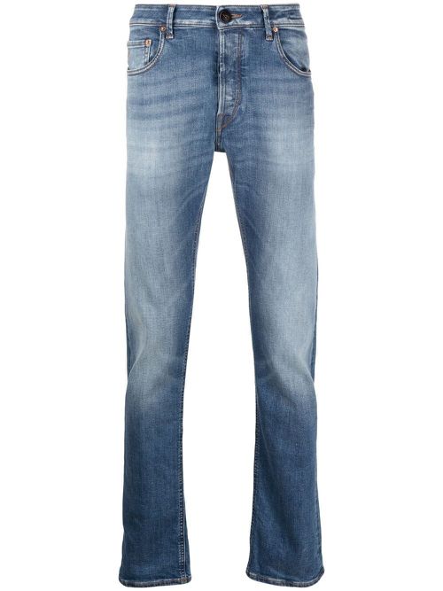Mid-rise straight-leg jeans - Blue