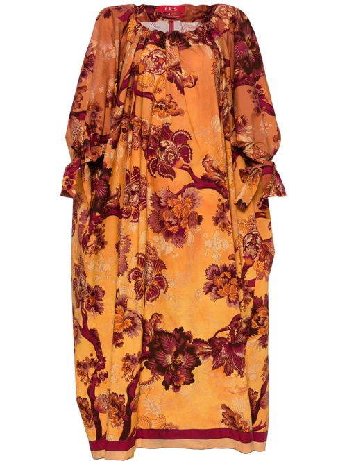 Aretusa floral-print dress - Orange