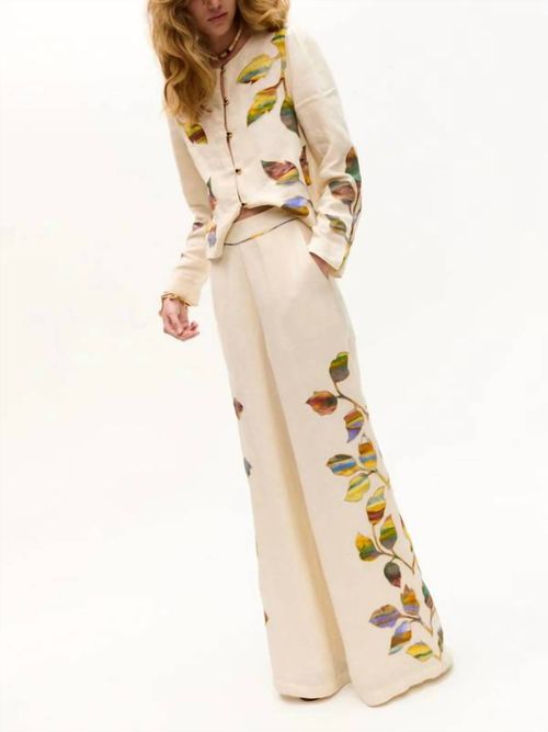 Palazzo High Waist Pants In Gardenia