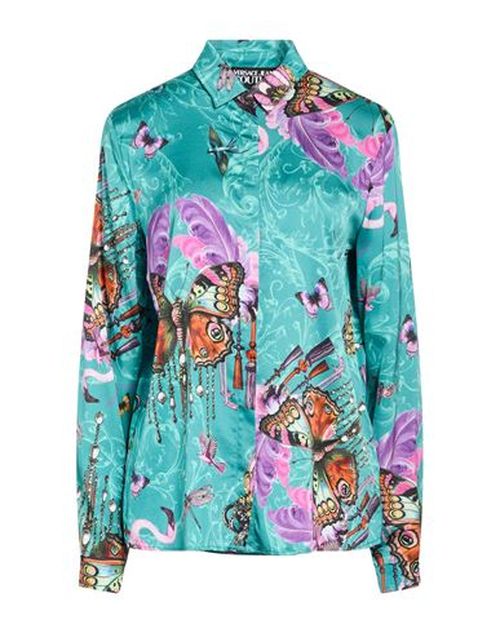 Woman Shirt Turquoise Size 6 Viscose, Elastane