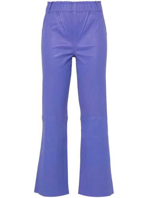 Ferrara high-waist wide-leg trousers - Purple