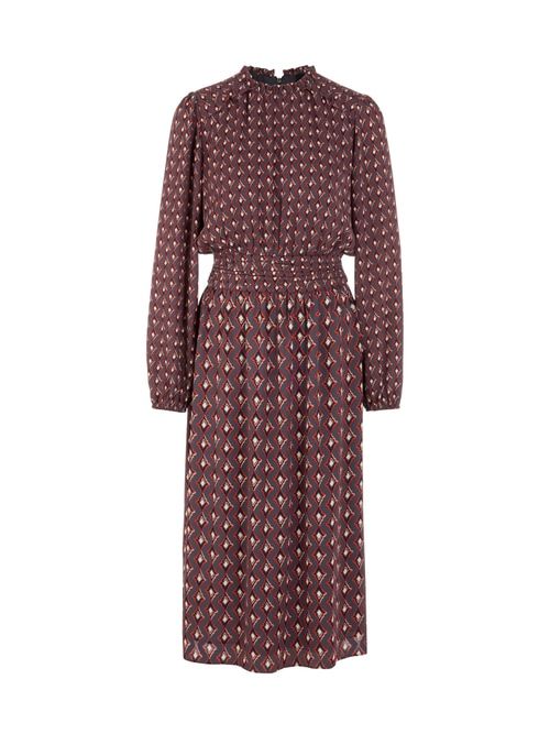 Marc Cain Dress with pattern ‘Rethink Together’, blue, 34 N