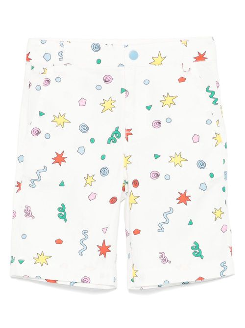 Illustration-print shorts - White