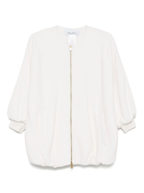 Fine-knit cardigan - White