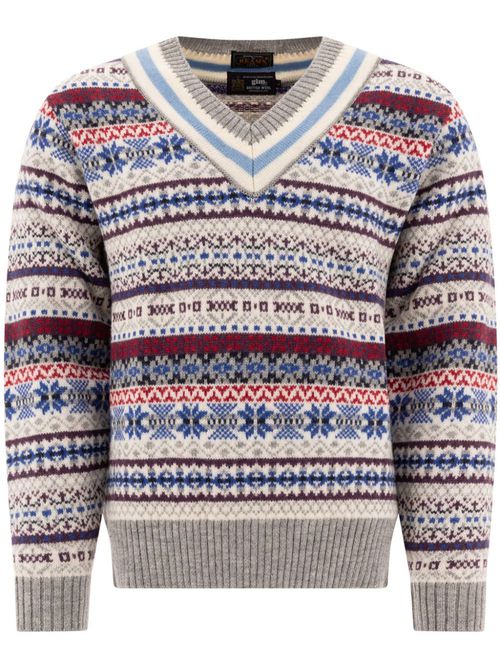 Intarsia knit jumper - Grey