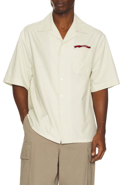 Marni Bowling Shirt in Everest - Cream. 46 also in