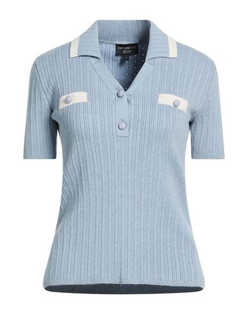 Icon Woman Sweater Slate blue Size L Cotton, Cashmere, Polyamide, Elastane