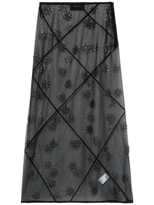 Crystal-embellished skirt - Black