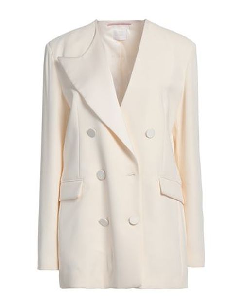Woman Blazer Ivory Size 8 Polyester, Viscose