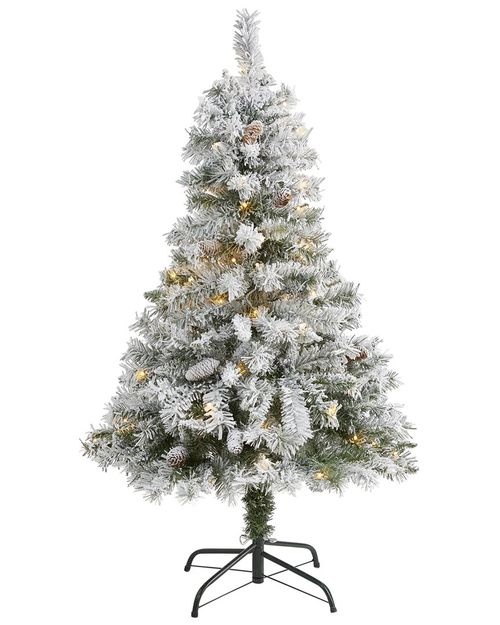 4Ft Flocked White River Mountain Pine Artificial Christmas Tree