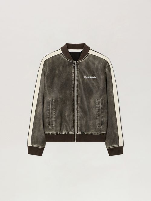 Classic Logo Track Bomber Jacket Woman  Vintage Black Tofu