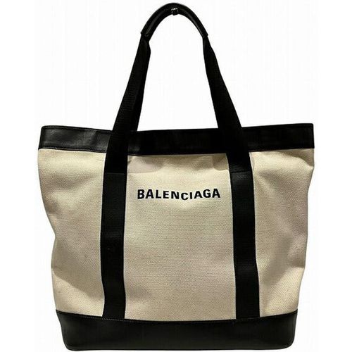 Balenciaga Pre-owned Womens Durable Canvas Tote Bag with Comfortable Handles for Everyday Use - Black Leather - One